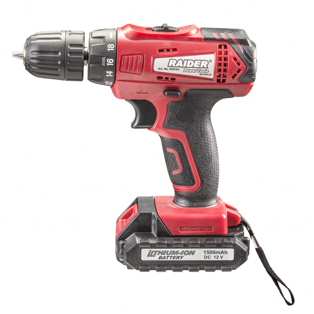 Raider Δραπανοκατσάβιδο Μπαταρίας 12V 2X1.5Ah