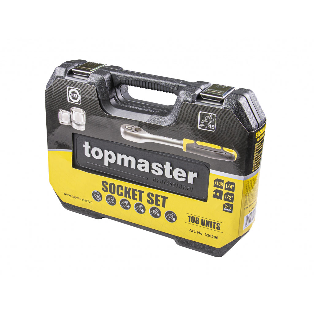 Topmaster Καστάνια Με Καρυδάκια 1\4" & 1\2" 108Τμχ