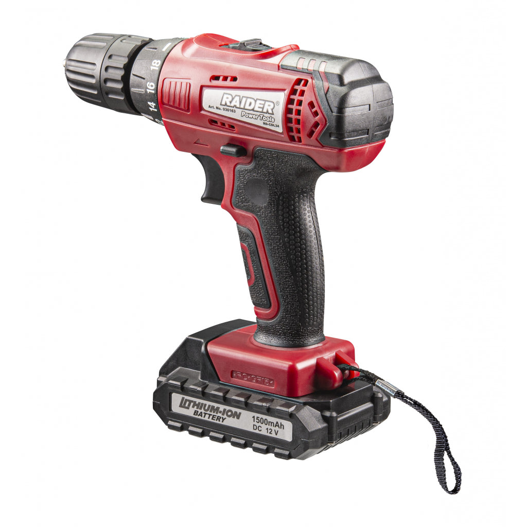 Raider Δραπανοκατσάβιδο Μπαταρίας 12V 2X1.5Ah