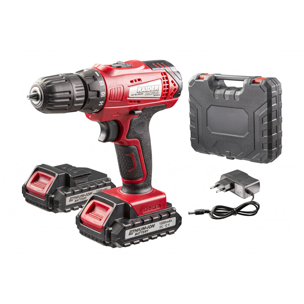 Raider Δραπανοκατσάβιδο Μπαταρίας 12V 2X1.5Ah
