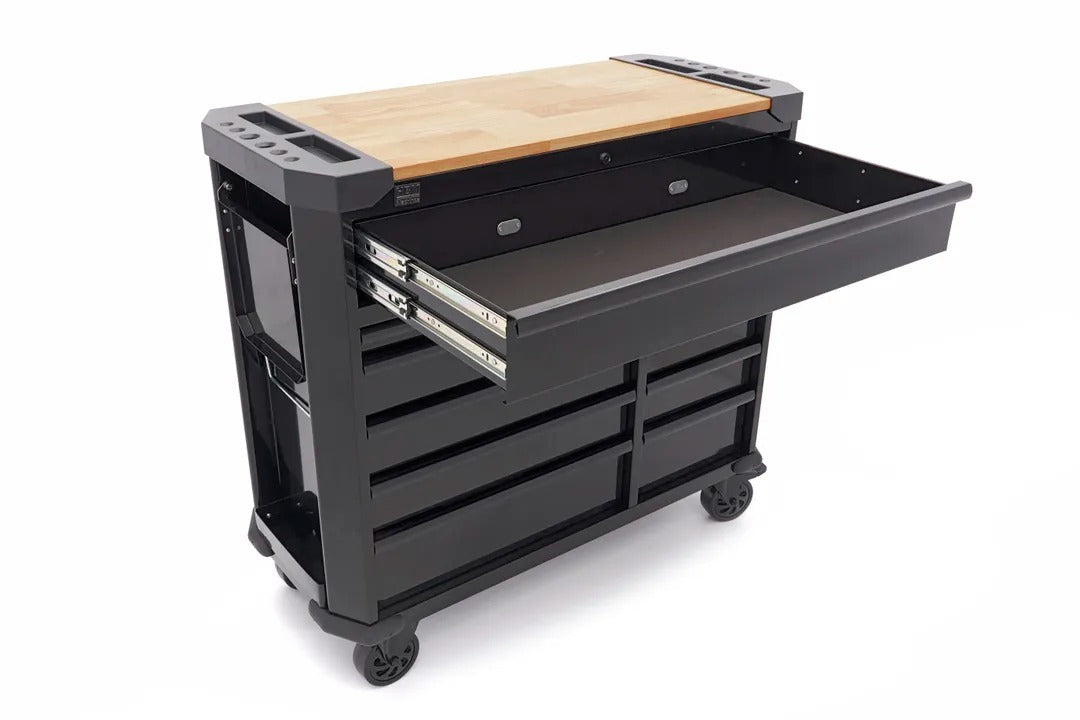 Εργαλειοφόρος Τροχήλατος Με 11 Συρτάρια Και Πάγκο Εργασίας 109cm HBM MACHINES