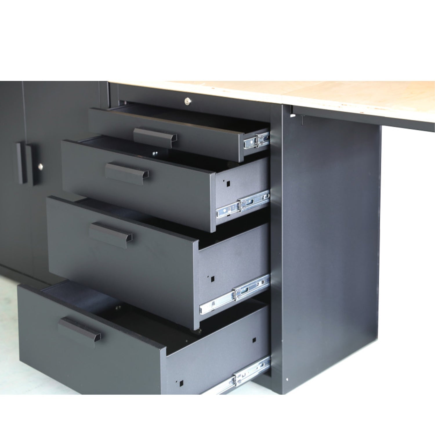 Σετ Πρεμιουμ Μεταλλικα Μοντερνα Επιπλα Για Εργαστηριο 8 Τεμαχια Ματ Μαυρο