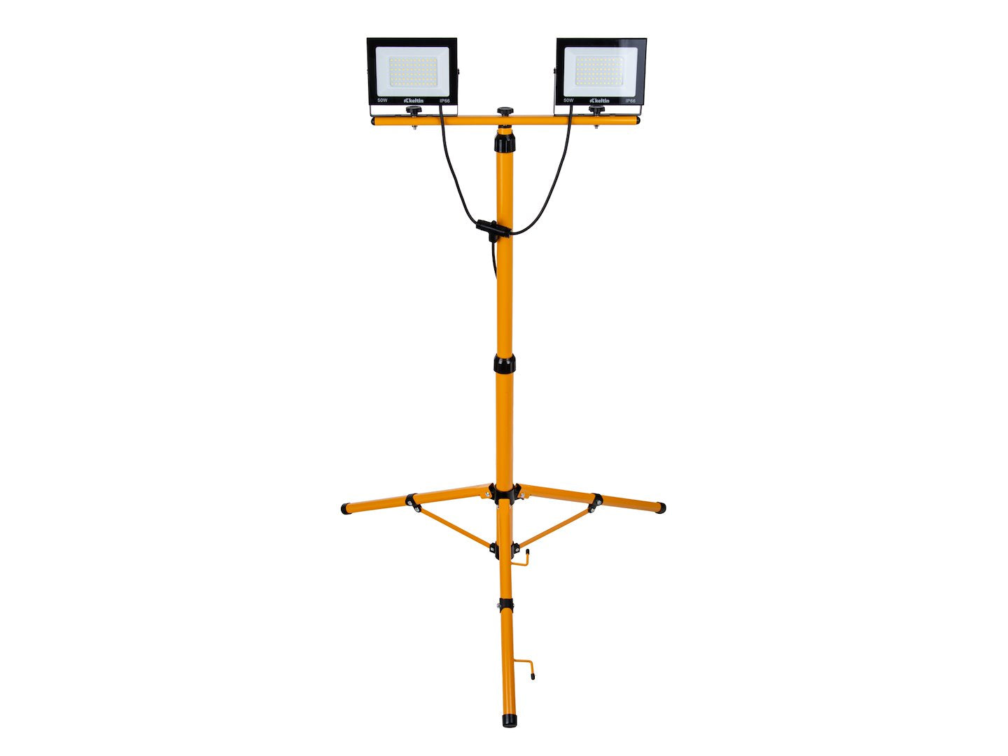 Προβολέας Εργασίας LED 2x50W Με Ρυθμιζόμενο Τρίποδο 60-160cm Φυσικό Λευκό 4500K IP66 KELTIN