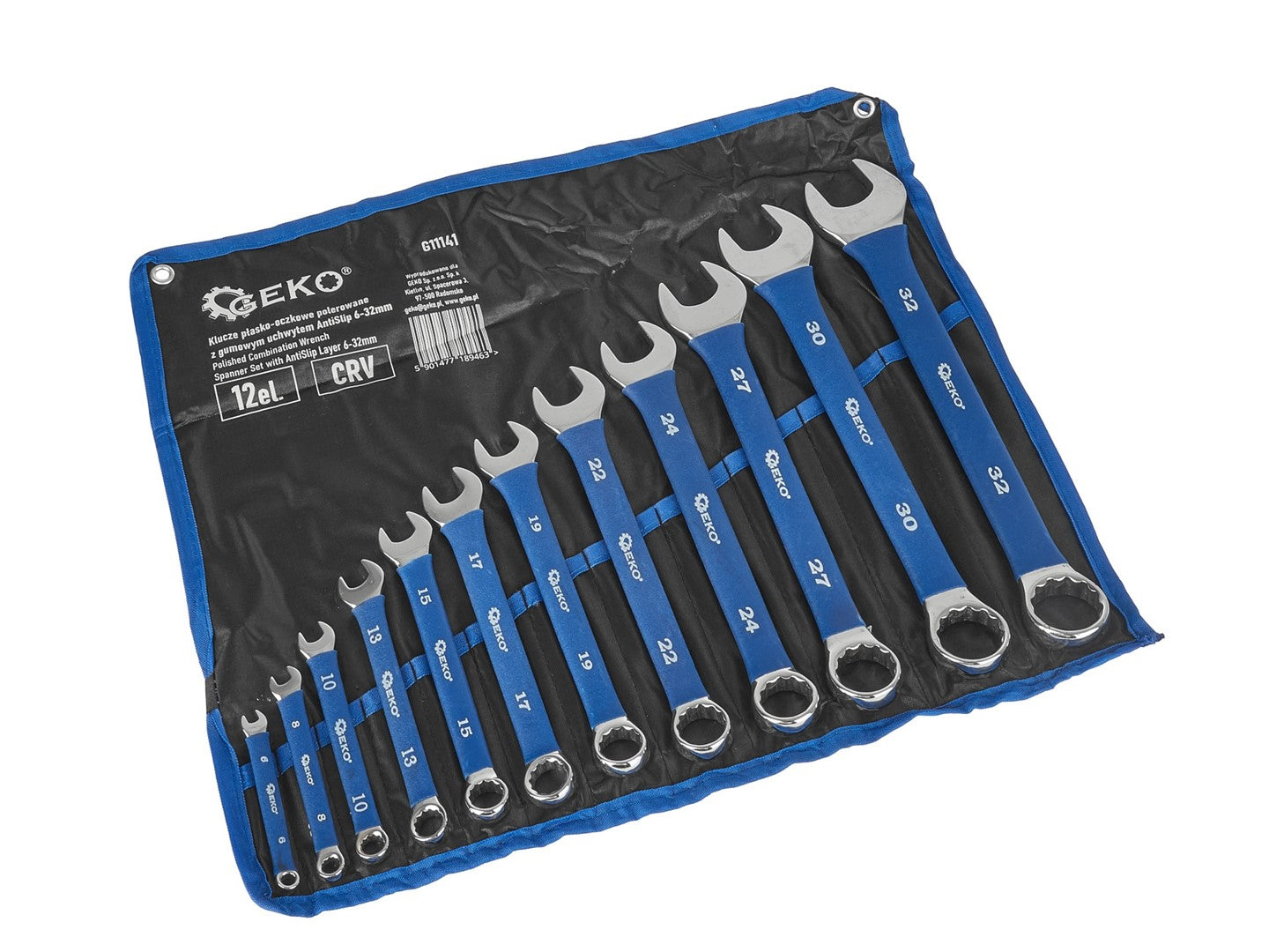 Σετ 12 Γερμανοπολύγωνα Κλειδιά Με Αντιολισθητική Λαστιχένια Λαβή 6-32Mm