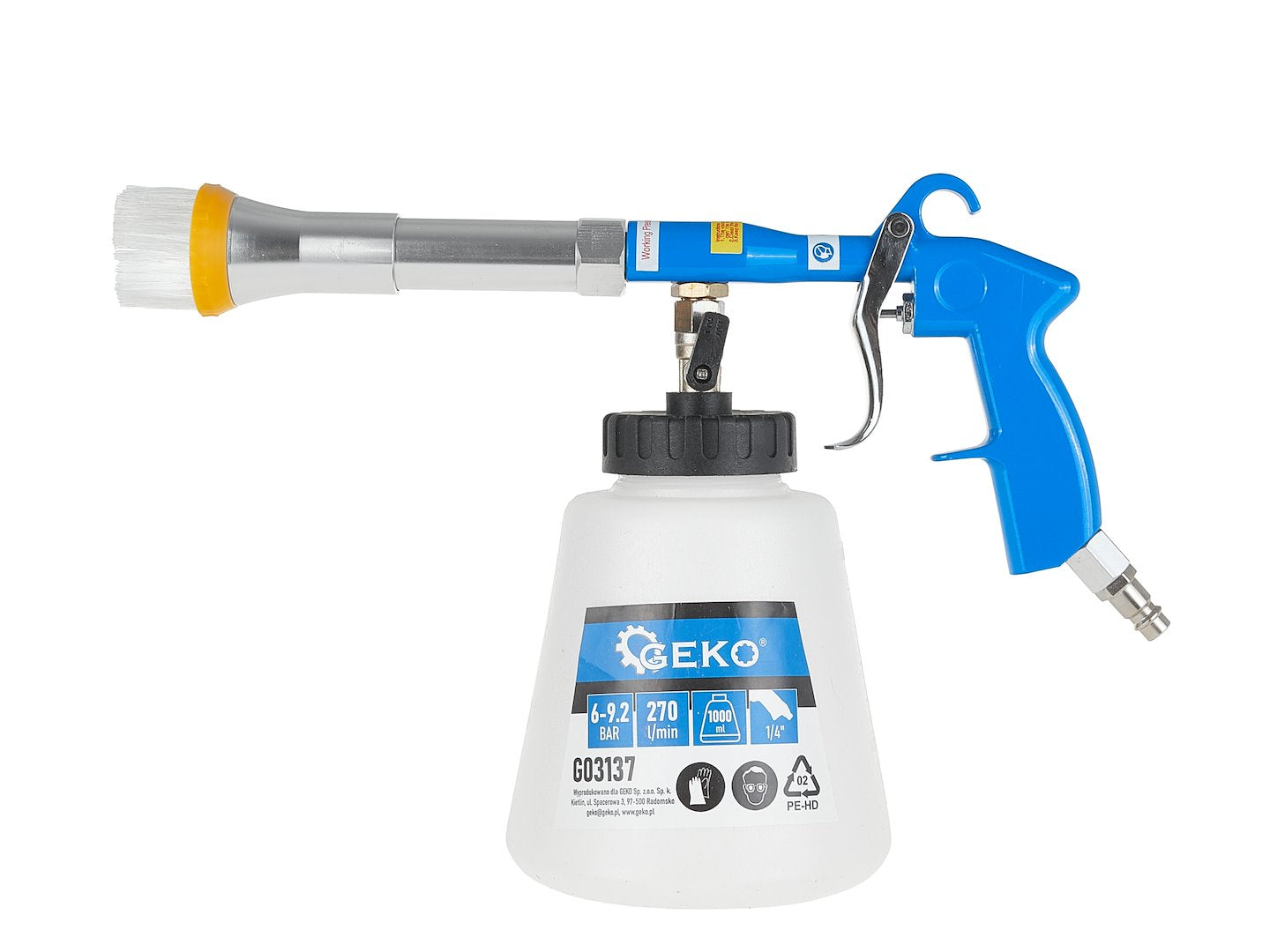 Πιστόλι Αέρος Καθαρισμού Ταπετσαρίας Τύπου Tornador Με Αντάπτορα GEKO