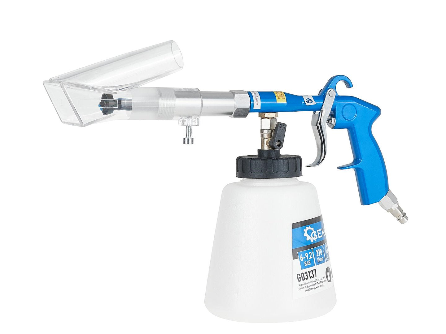 Πιστόλι Αέρος Καθαρισμού Ταπετσαρίας Τύπου Tornador Με Αντάπτορα GEKO