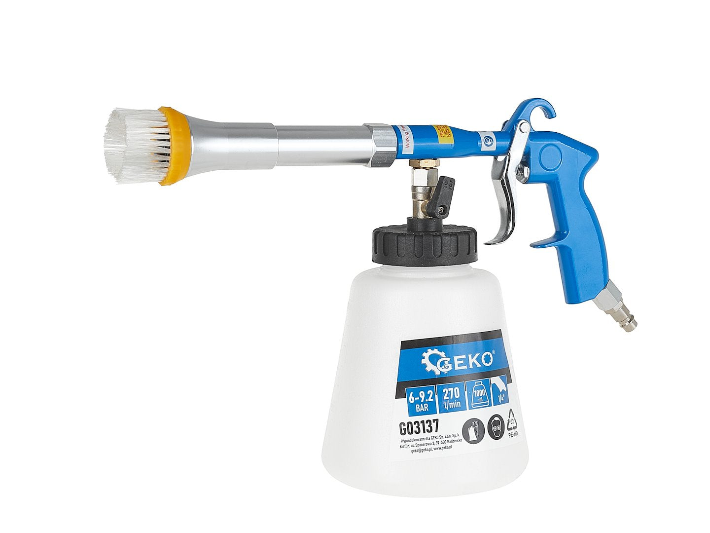 Πιστόλι Αέρος Καθαρισμού Ταπετσαρίας Τύπου Tornador Με Αντάπτορα GEKO