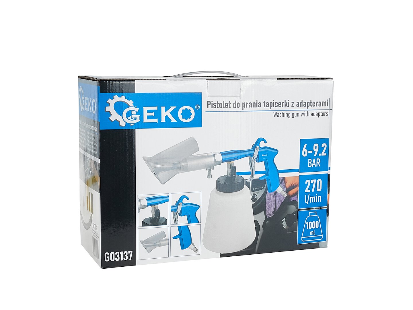 Πιστόλι Αέρος Καθαρισμού Ταπετσαρίας Τύπου Tornador Με Αντάπτορα GEKO