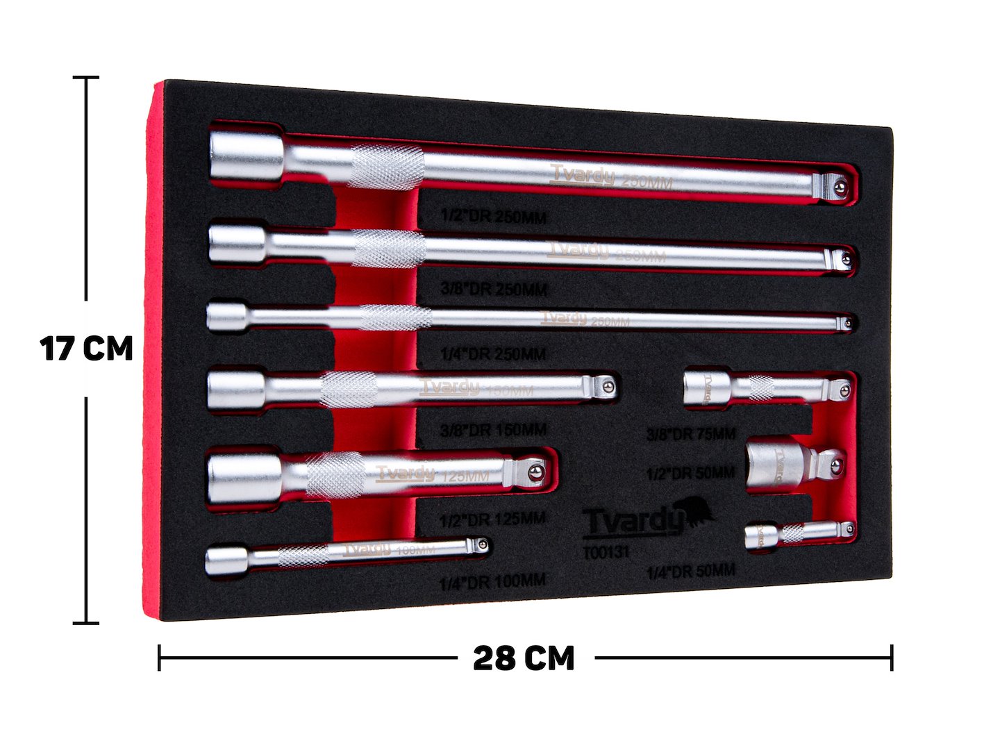 Σετ Προεκτάσεις Αρθρωτές 1/4" 3/8" 1/2" 9Τμχ CrV