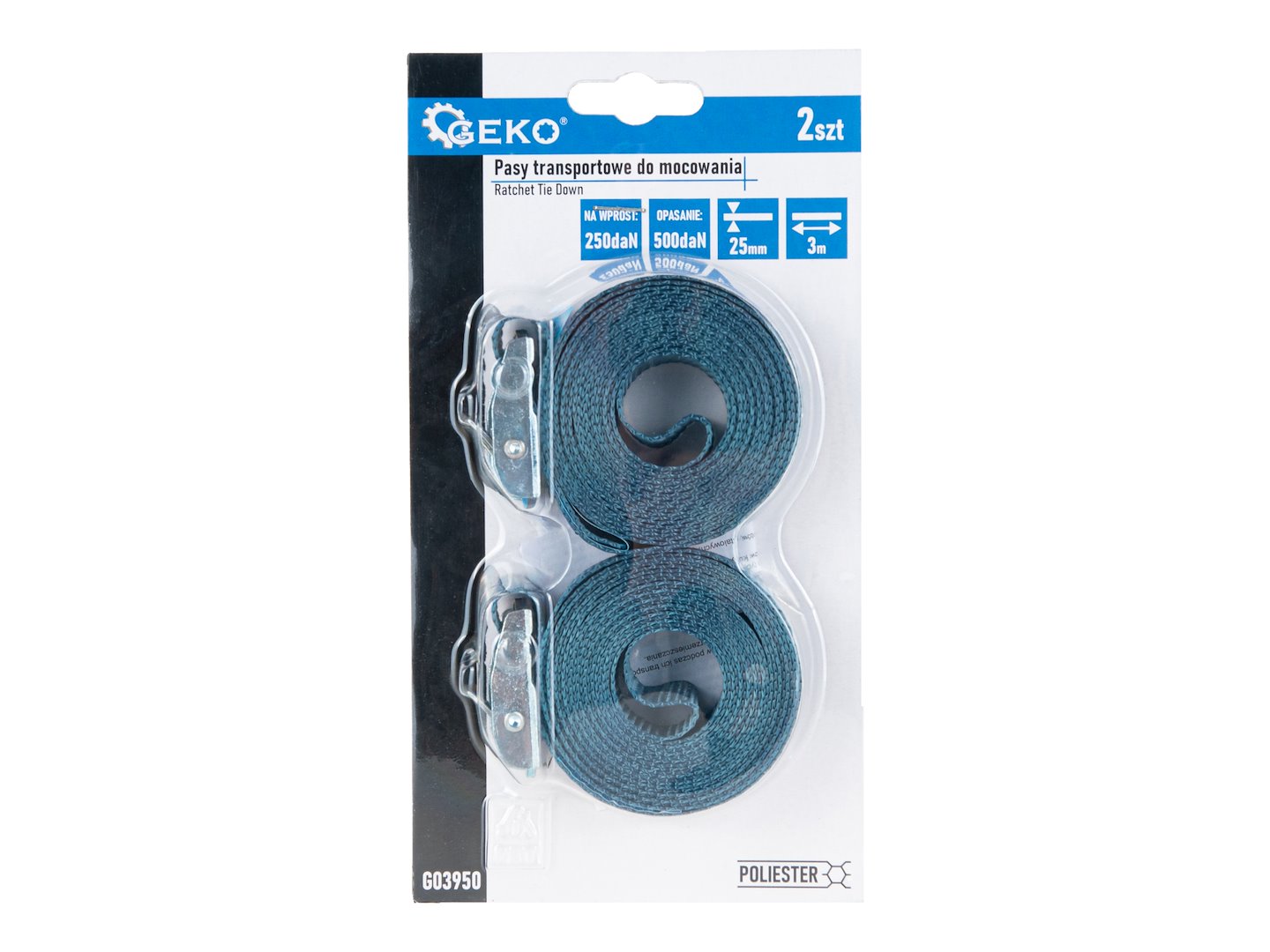Σετ Ιμάντες Πρόσδεσης 25mmx3m 250kg 2Τμχ