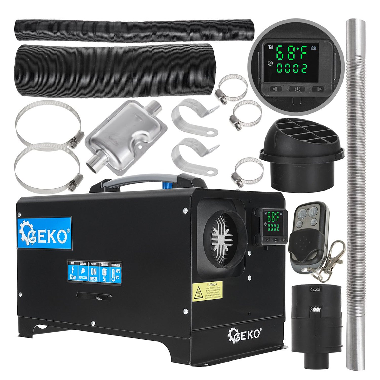 Αυτόνομος Αερόθερμος- Θερμαντήρας Αέρα Πετρελαίου Diesel 12V/230V 12kw