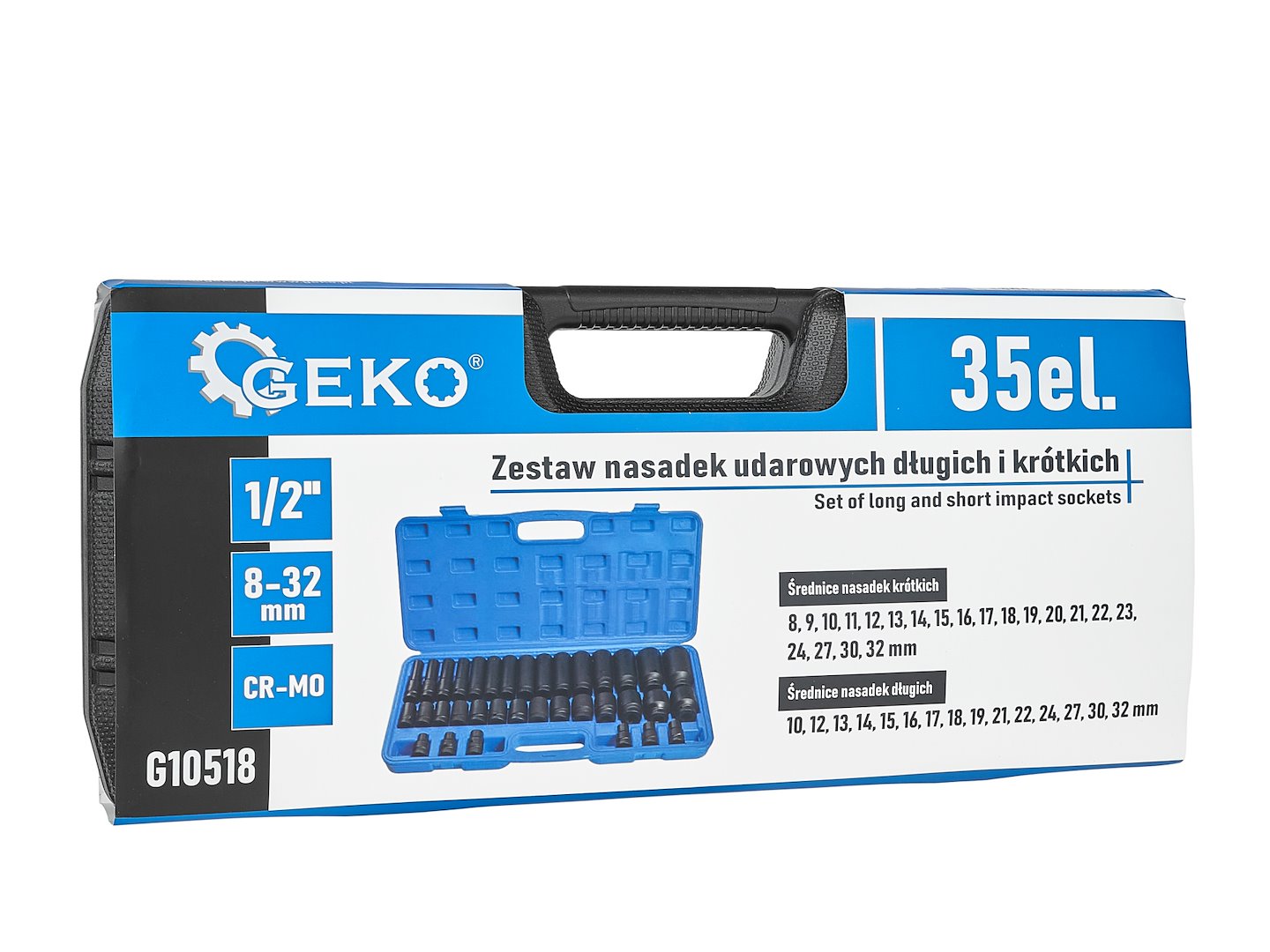 Σετ Καρυδάκια Κρουστικά Μακριά Και Κοντά 1/2" 8-32mm 35Τμχ