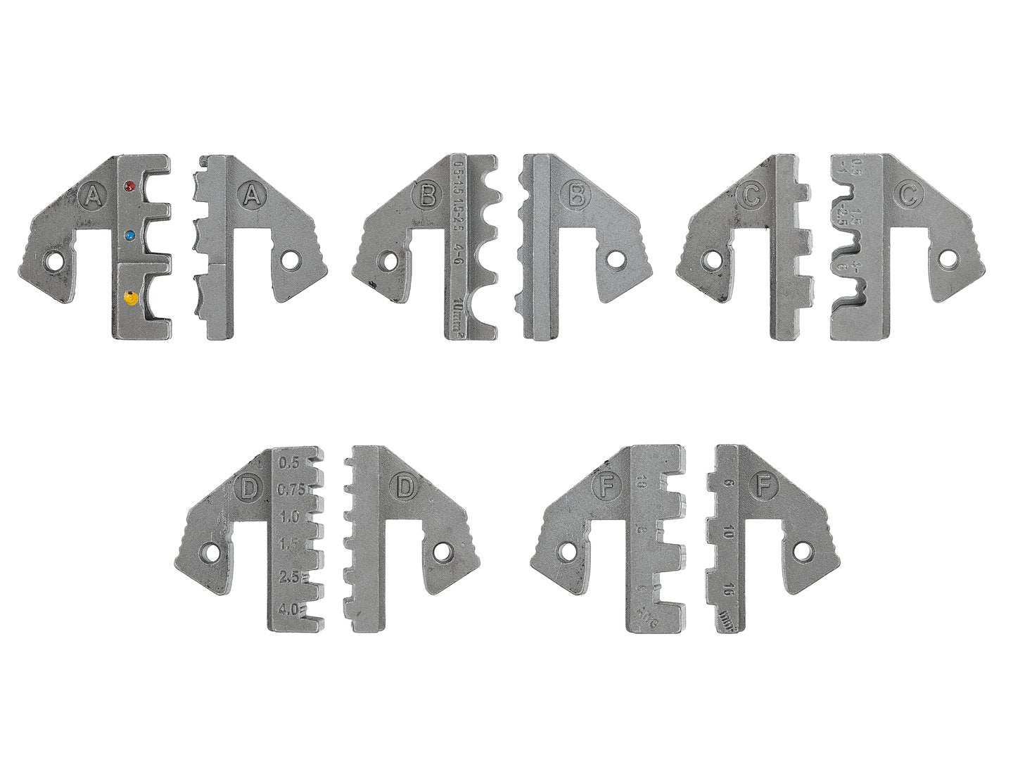 Πρέσα Ακροδεκτών-Πένσα Σετ Πρεσαρίσματος Ακροδεκτών Με 5 Εναλλάξιμες Κεφαλές GEKO