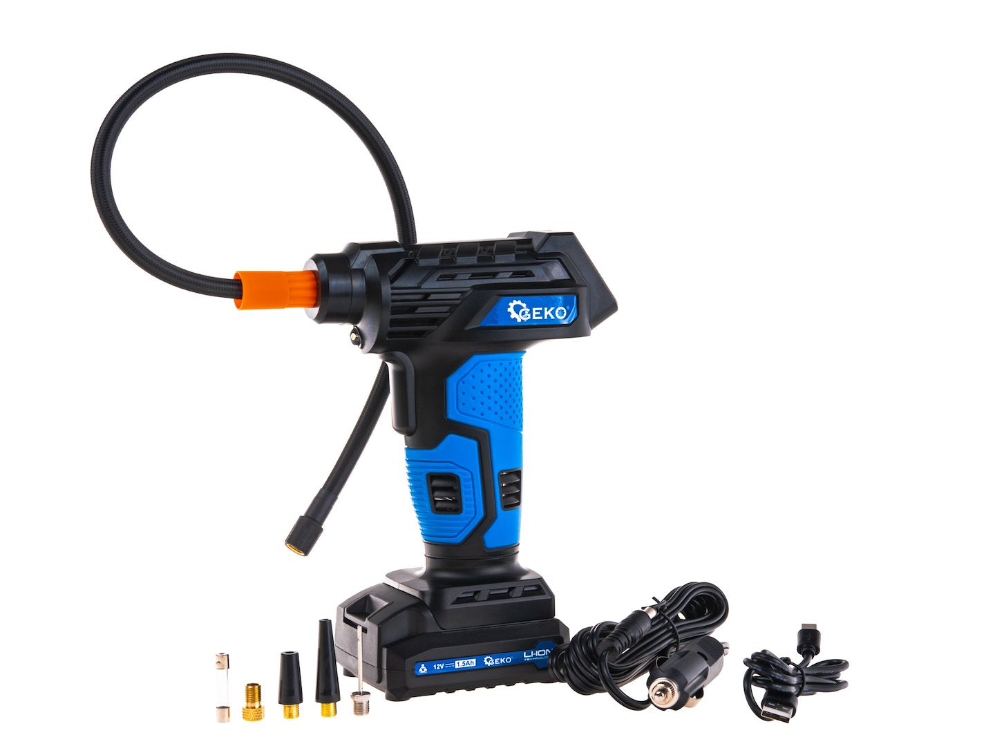 Aεροσυμπιεστής Φορητός Με Μπαταρίας 12V Με Οθόνη LCD GEKO