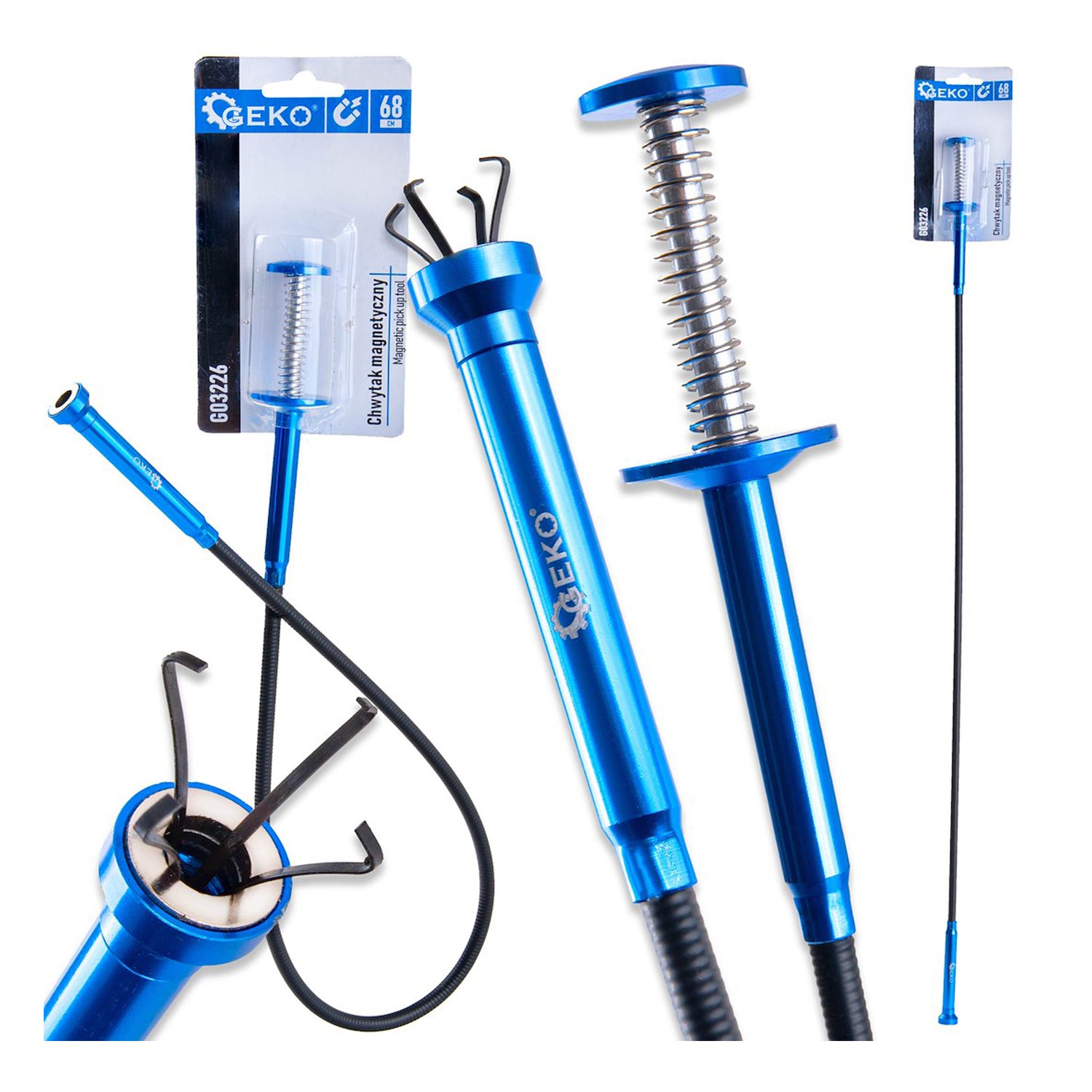 Εύκαμπτο Εργαλείο Συλλογής Με Μαγνήτη Και Led 68cm