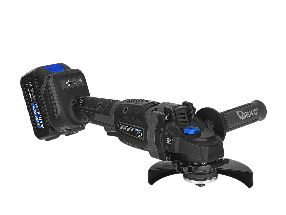 Επαναφορτιζόμενος Γωνιακός Τροχός 125mm 950W 21V Mε 2 Μπαταρίες 4Αh GEKO