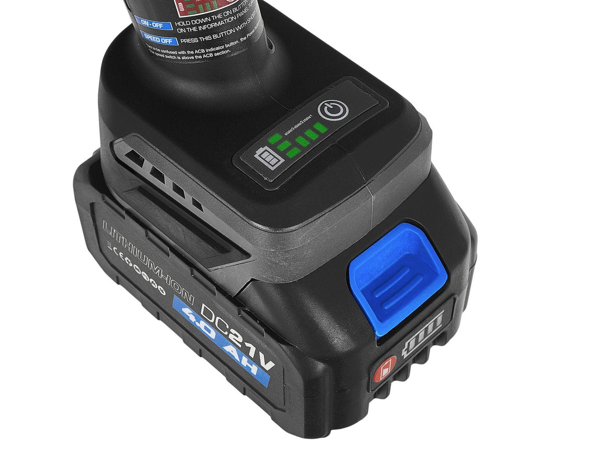 Επαναφορτιζόμενος Γωνιακός Τροχός 125mm 950W 21V Mε 2 Μπαταρίες 4Αh GEKO