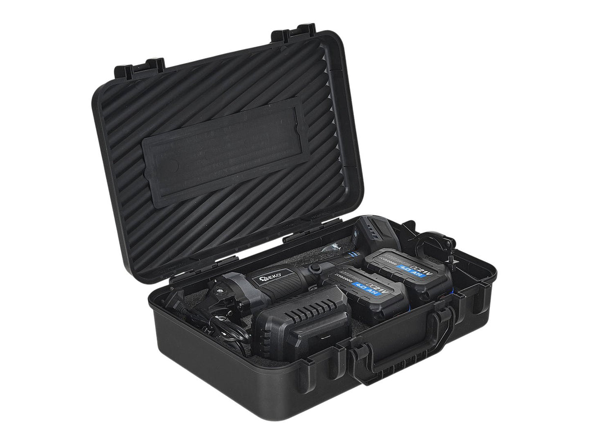 Επαναφορτιζόμενος Γωνιακός Τροχός 125mm 950W 21V Mε 2 Μπαταρίες 4Αh GEKO