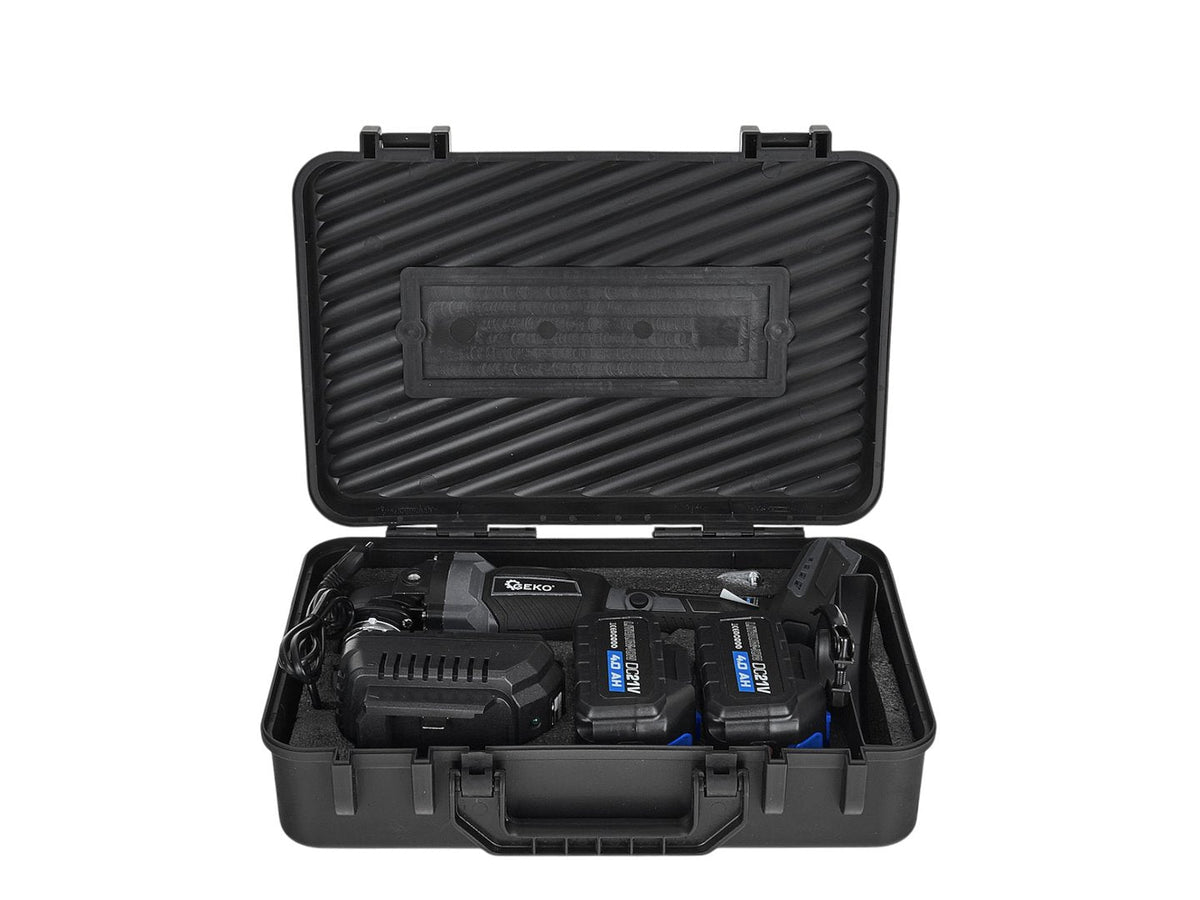 Επαναφορτιζόμενος Γωνιακός Τροχός 125mm 950W 21V Mε 2 Μπαταρίες 4Αh GEKO