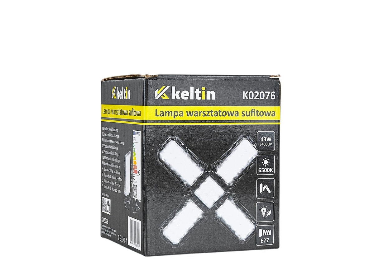 Αναδιπλούμενη Λάμπα Led E27 43W 3400lm 6500K KELTIN