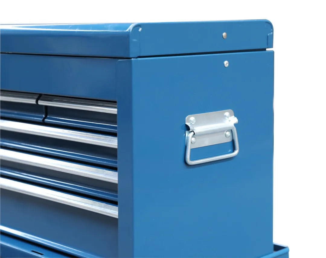 Εργαλειοφόρος Τροχηλάτος Με Εργαλεία Premium 2Τμχ 6 Συρτάρια Και 2 Πόρτες Μπλε 61.4x33x106.4cm HBM