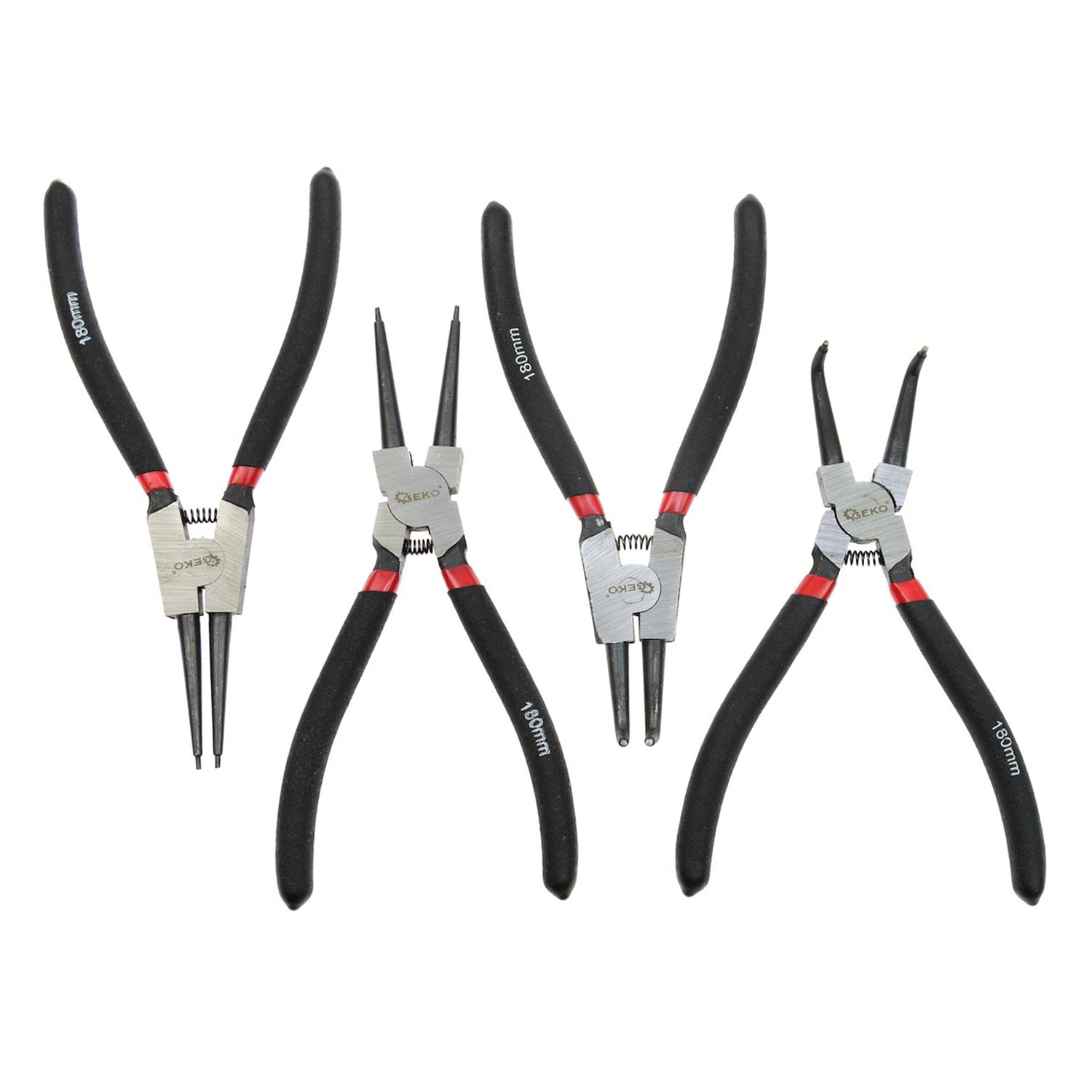 Σετ Πένσες Για Ασφάλειες Seeger 180mm 4Τμχ GEKO
