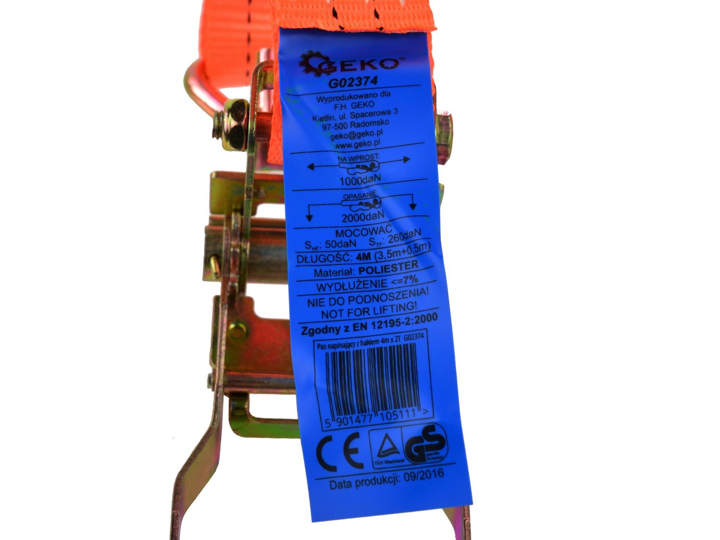 Ιμάντας Πρόσδεσης Με Καστάνια 4m 2T 35mm