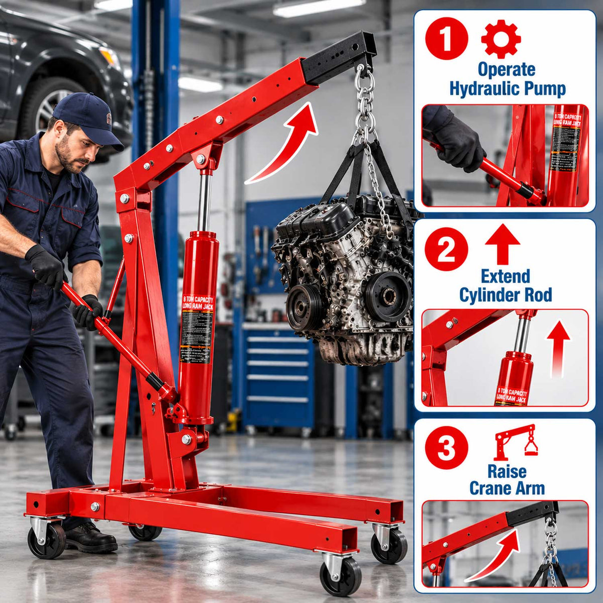 Ανταλλακτική Μπουκάλα για Γερανάκι 8T GEBO TOOLS