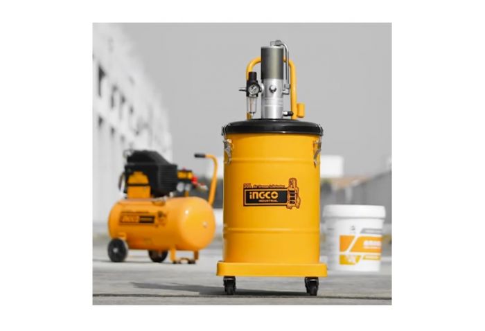 Ingco Γρασαδόρος Αέρος Τροχήλατος 30Lt Με Εύκαμπτο Λάστιχο Μήκους 5M Μέγιστης Πίεσης 6.2Bar