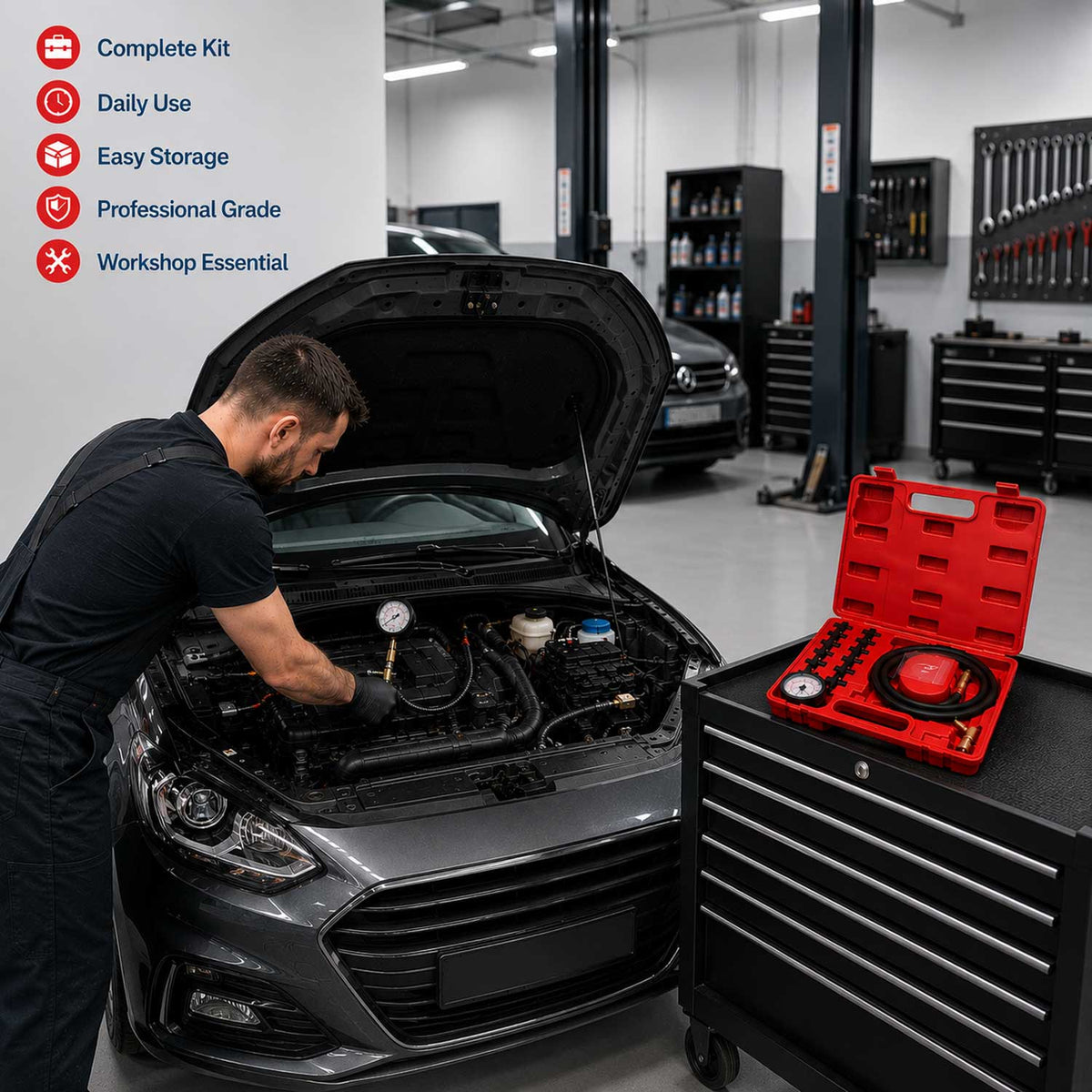 Σετ Συμπιεσόμετρο Λαδιού Μοντέλο 2 GEBO TOOLS