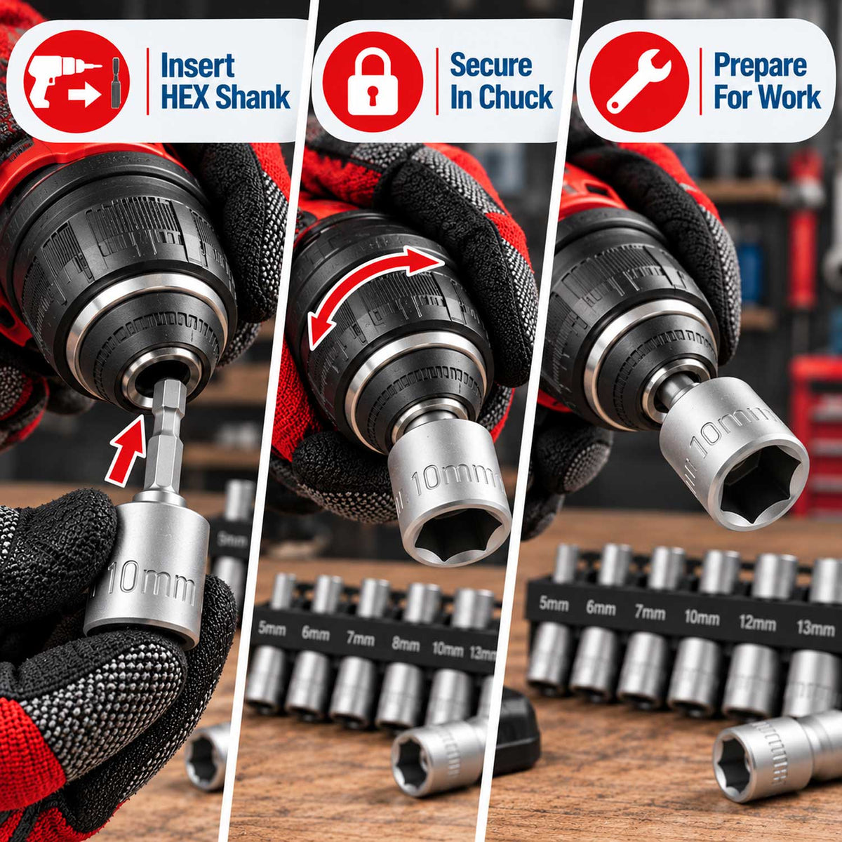 Σετ Καρυδάκια Εξάγωνα Με Τσοκ 5-23mm GEBO TOOLS