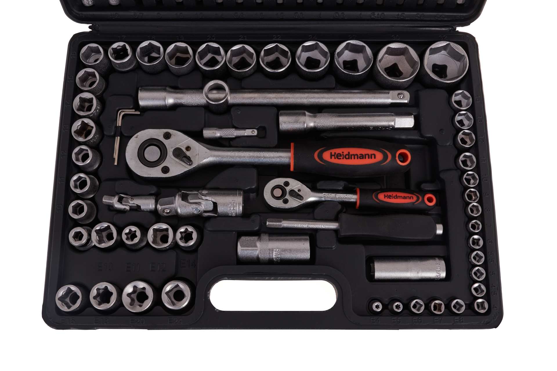 Τρούσα Εργαλείων 108 ΤΕΜ 1/4" 1/2" CR-V Heidmann