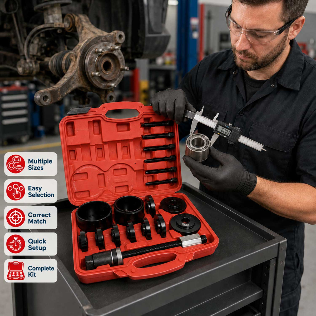 Εξολκέας Ρουλεμάν Πλήμνης Τροχού 55-91mm GEBO TOOLS