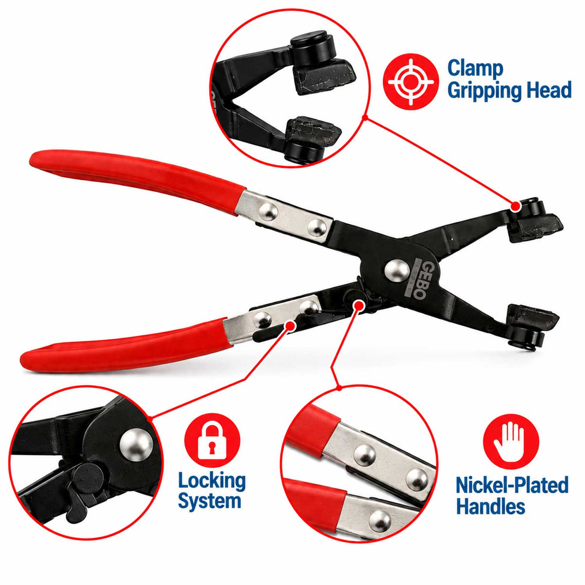 Πένσα Σφιγκτήρων Κολάρων 210mm GEBO TOOLS