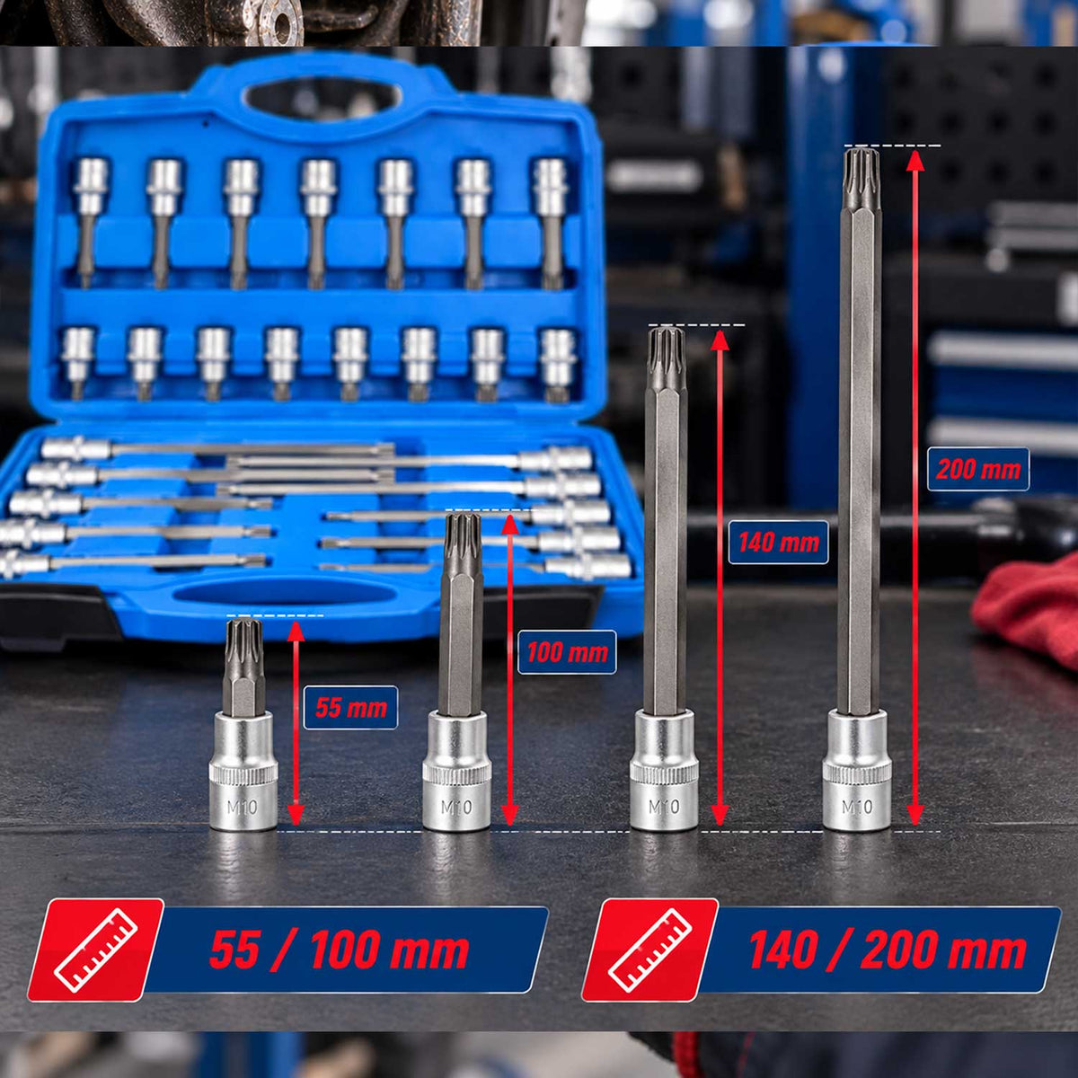 Συλλογή-Σετ Μύτες XZN M SPLINE 1/2" 26Τμχ GEBO TOOLS