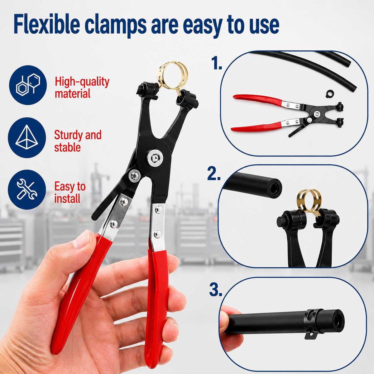 Πένσα Σφιγκτήρων για Κολάρα Ψυγείων GEBO TOOLS