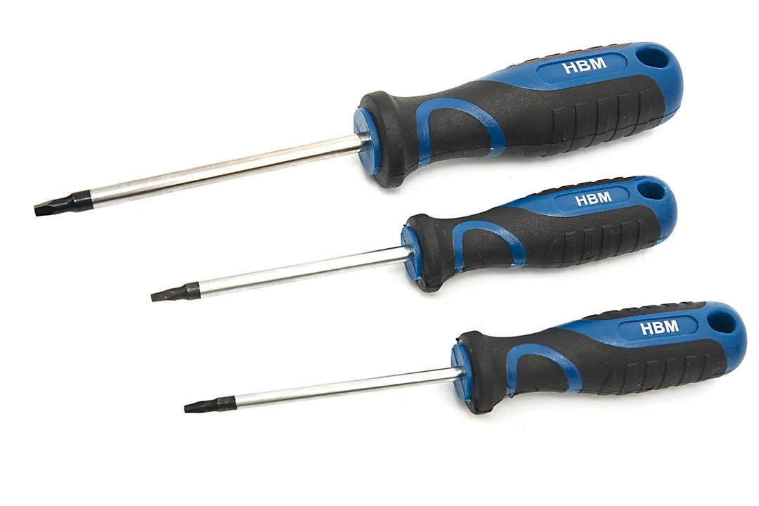 Σετ Εξαρτήματα: Κατσαβίδια, Μύτες, Καρυδάκια,Βάση Στήριξης,Χάλυβας CRV,Λαβή Soft Grip HBM Ολλανδία