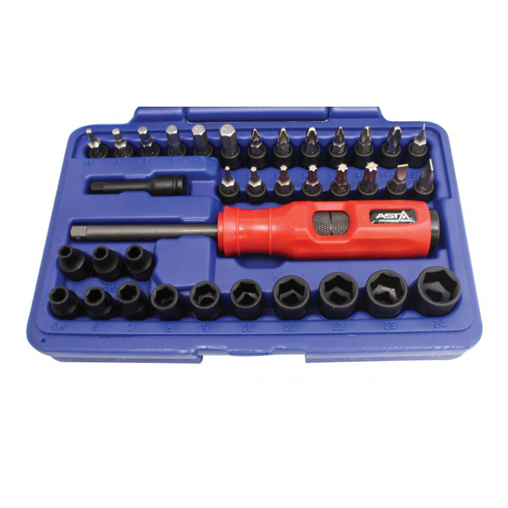 Σετ Μηχανικα Κρουστικα Κατσαβιδια 1/4 37 Τεμαχια