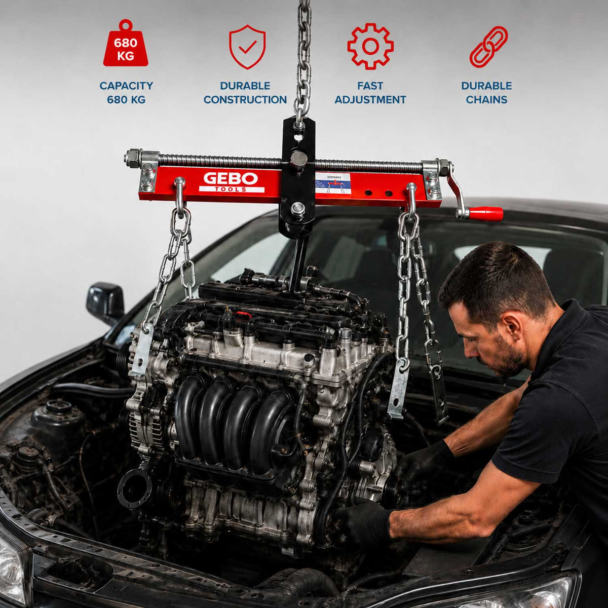 Εργαλείο Εξισορρόπησης Κινητήρα 680kg GEBO TOOLS