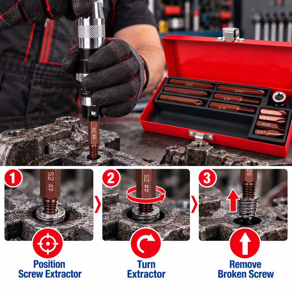Σετ Κατσαβίδι Κρουστικό GEBO TOOLS