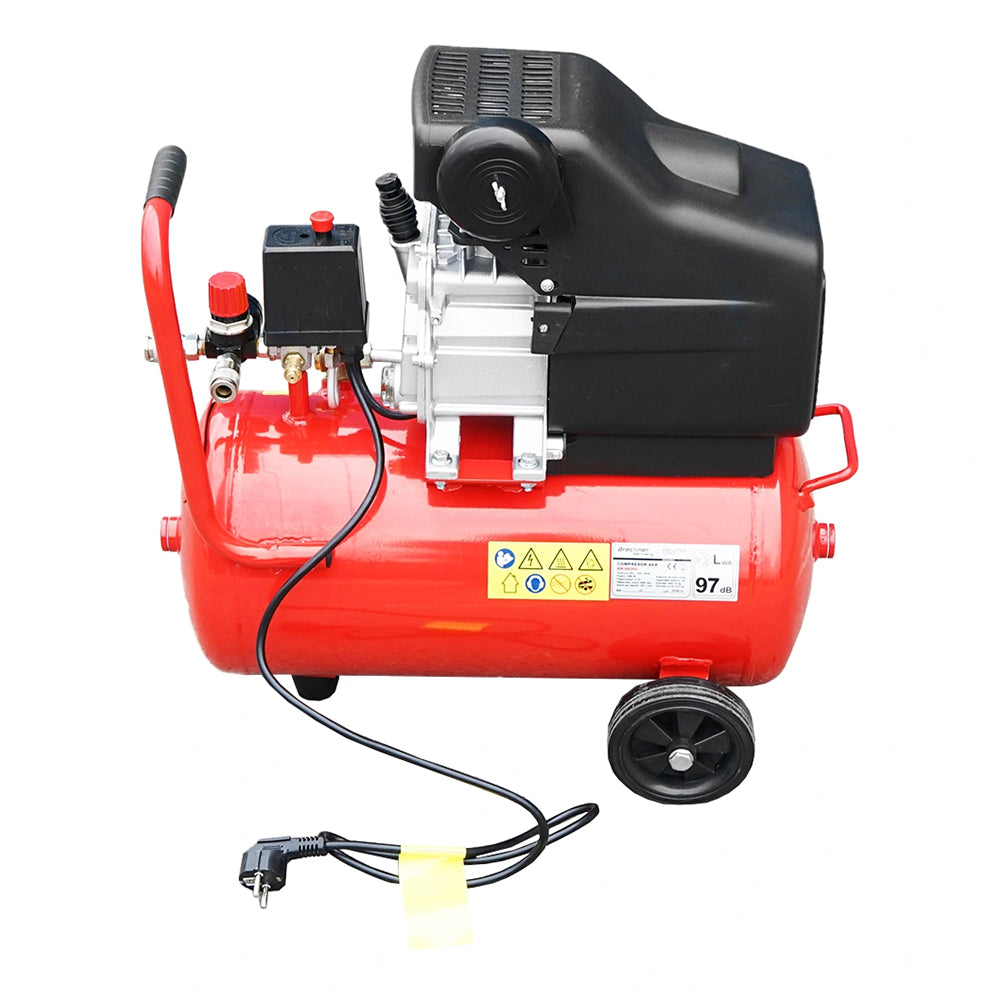 Μονοφασικό Κομπρεσέρ Αέρος Με Ισχύ 2Hp Και Αεροφυλάκιο 24Lt