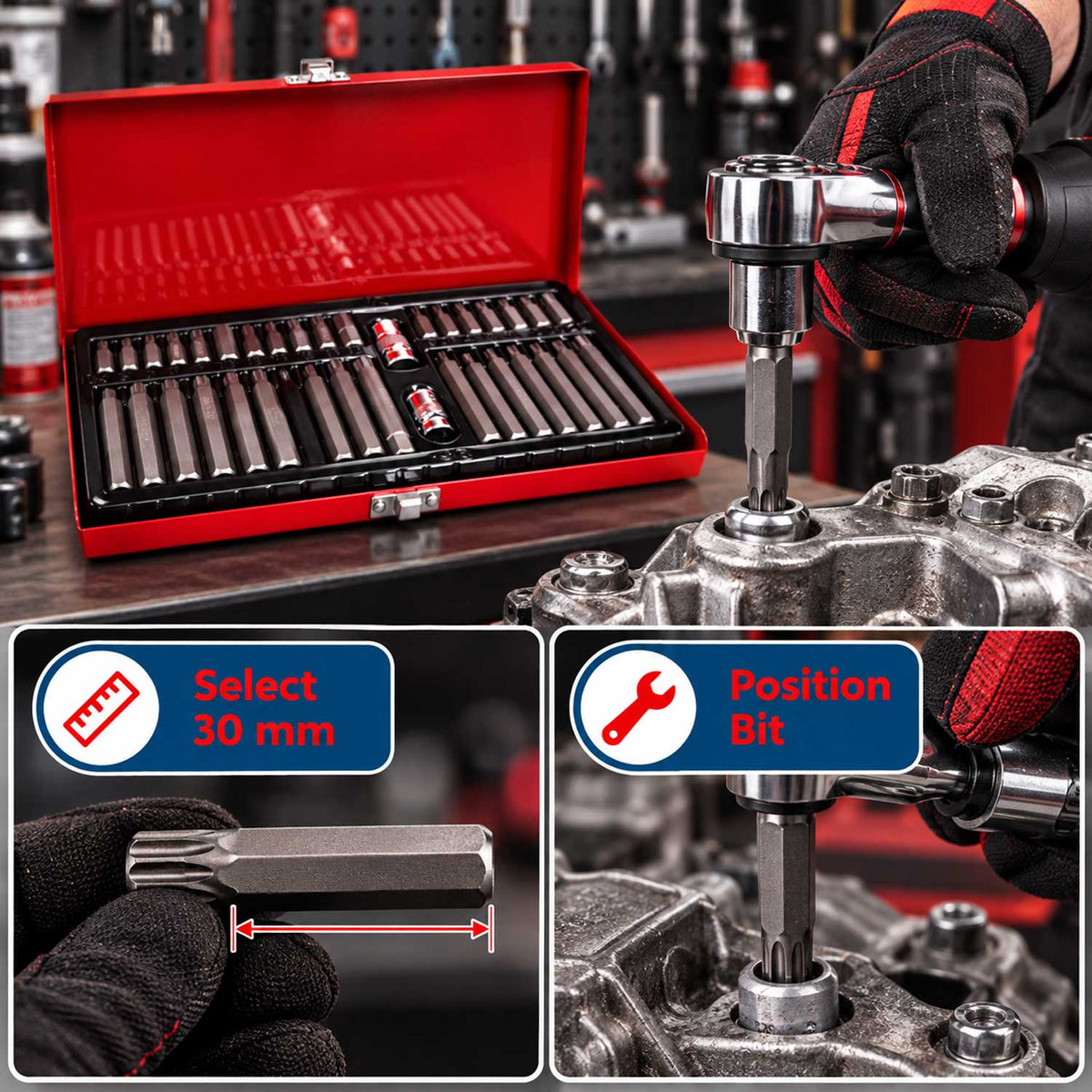 Σετ Μύτες Άλλεν Torx XZN HEX SPLINE Σε Μεταλλική Κασετίνα 40Τμχ GEBO TOOLS