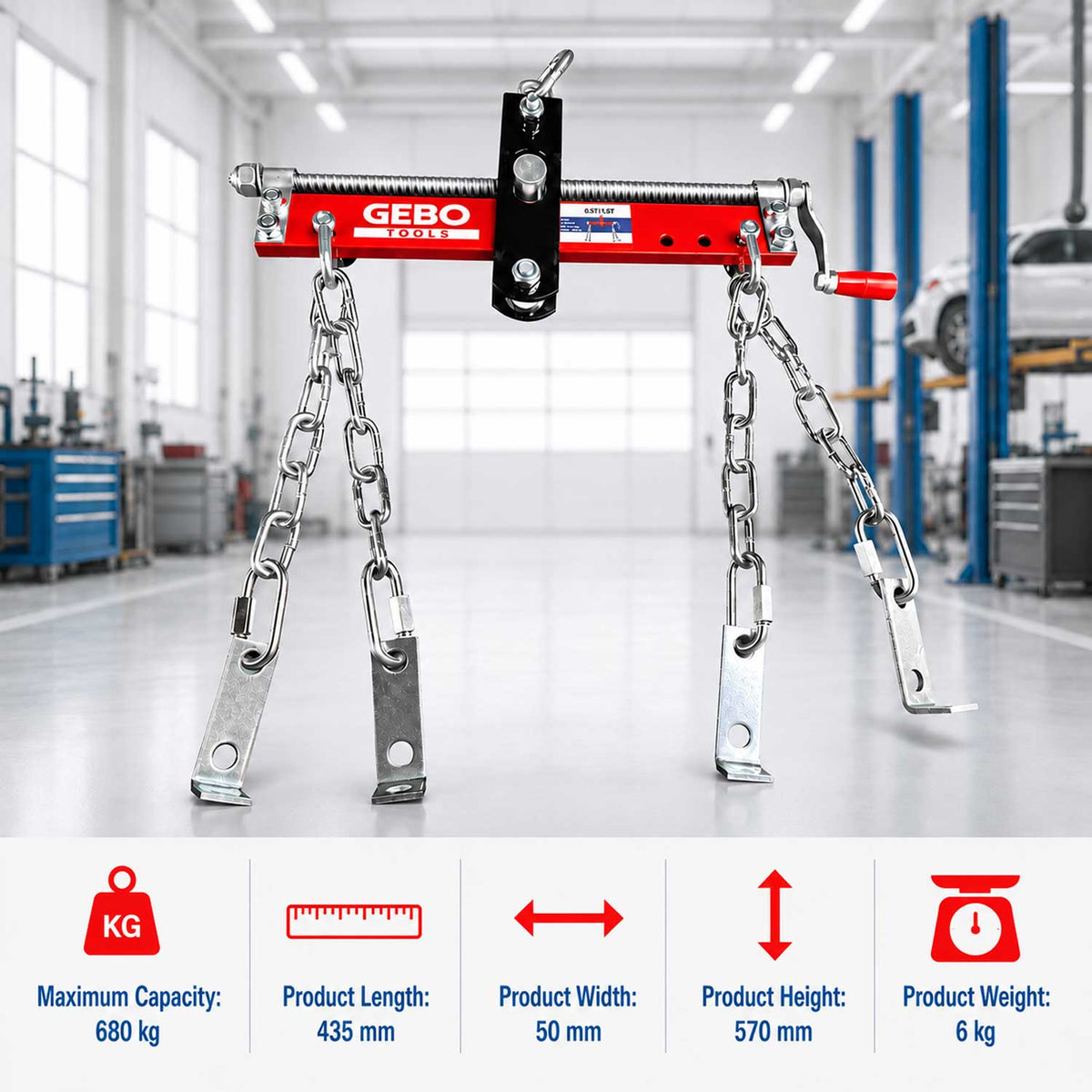 Εργαλείο Εξισορρόπησης Κινητήρα 680kg GEBO TOOLS
