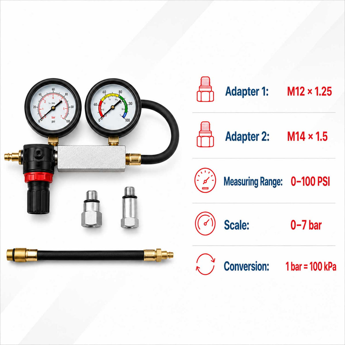 Kιτ Ελέγχου Διαρροής Κυλίνδρων Κινητήρων GEBO TOOLS
