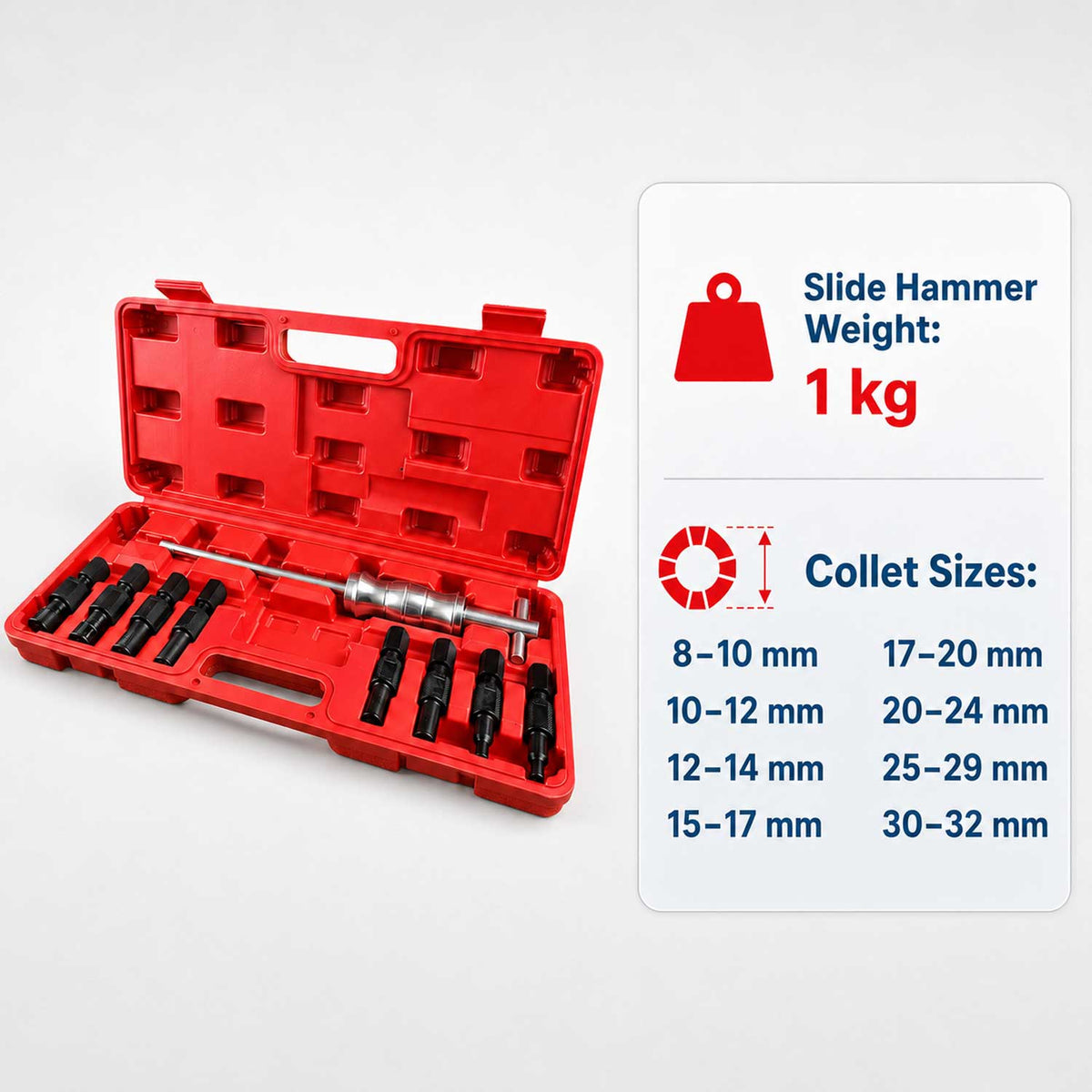 Σετ Εξολκέας Για Τυφλά Ρουλεμάν Με Σφύρα GEBO TOOLS