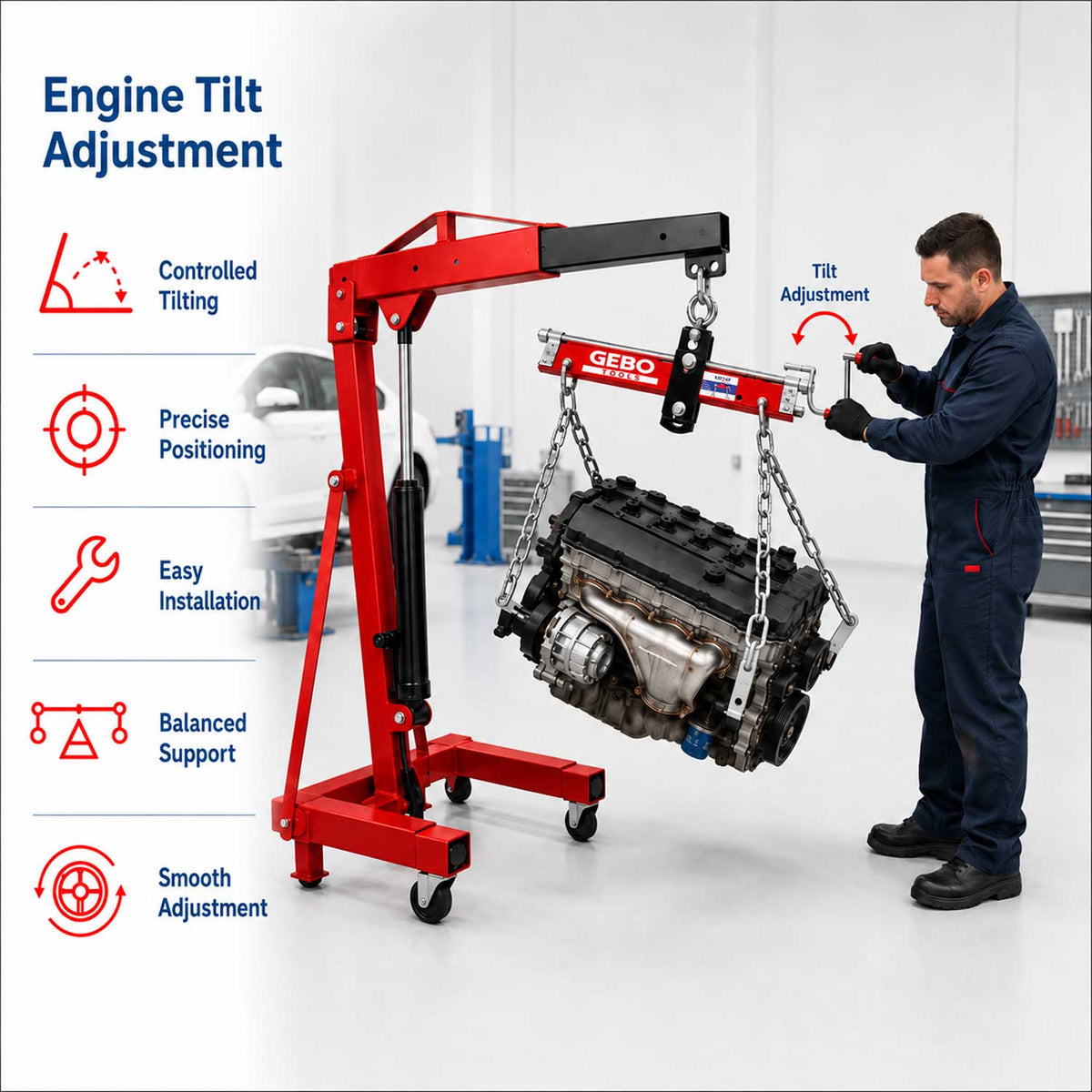 Εργαλείο Εξισορρόπησης Κινητήρα 680kg GEBO TOOLS
