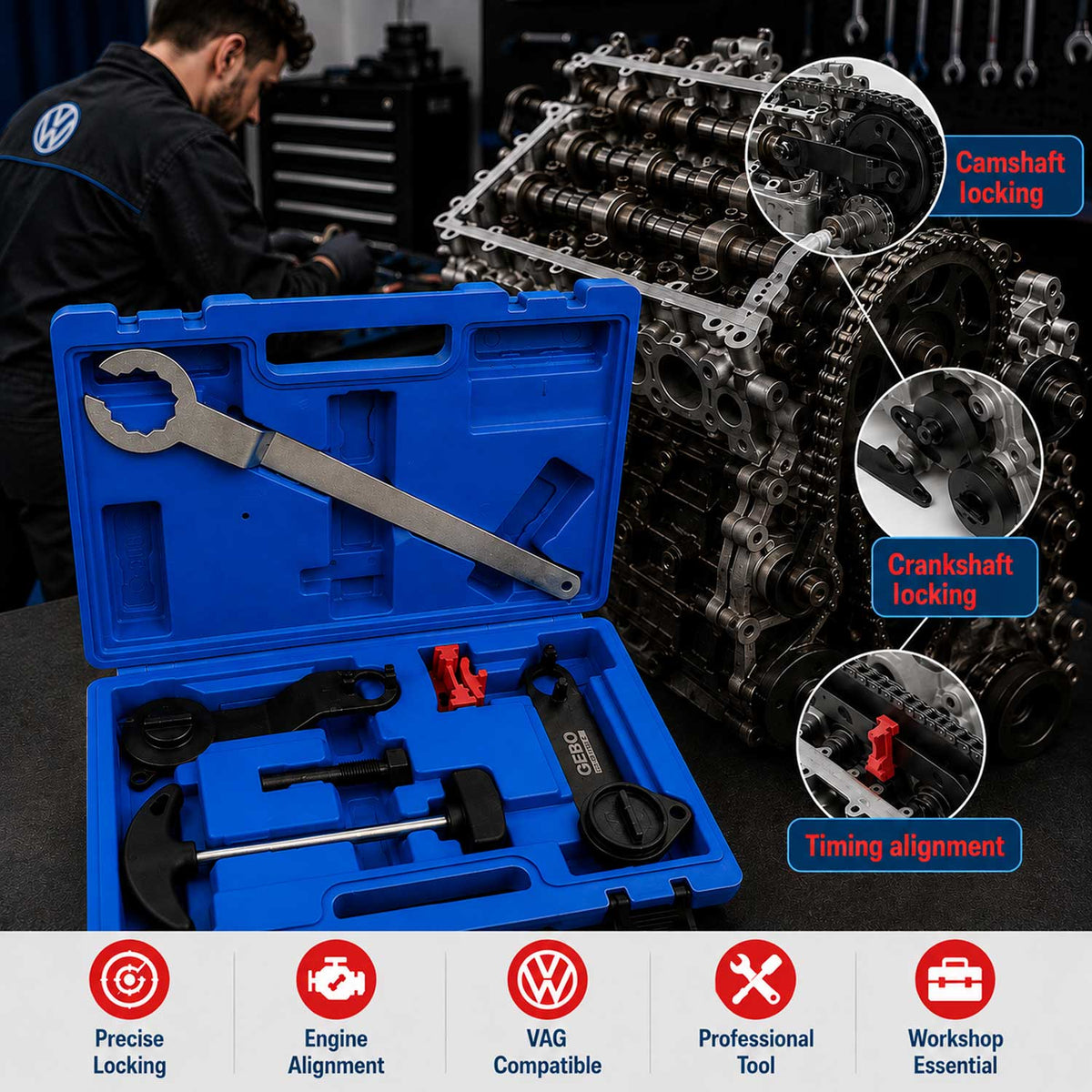 Κιτ Χρονισμού VAG 1.0 1.2 1.4 TSI TFSI TGI GEBO TOOLS
