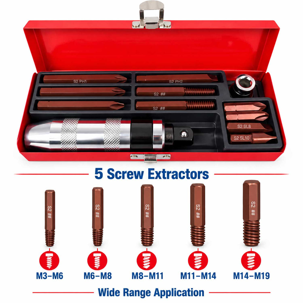 Σετ Κατσαβίδι Κρουστικό GEBO TOOLS