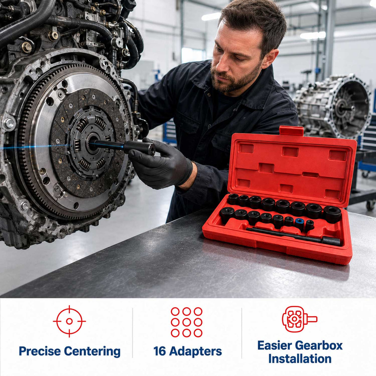 Σετ Κεντραδόρος Δίσκου Συμπλέκτη GEBO TOOLS