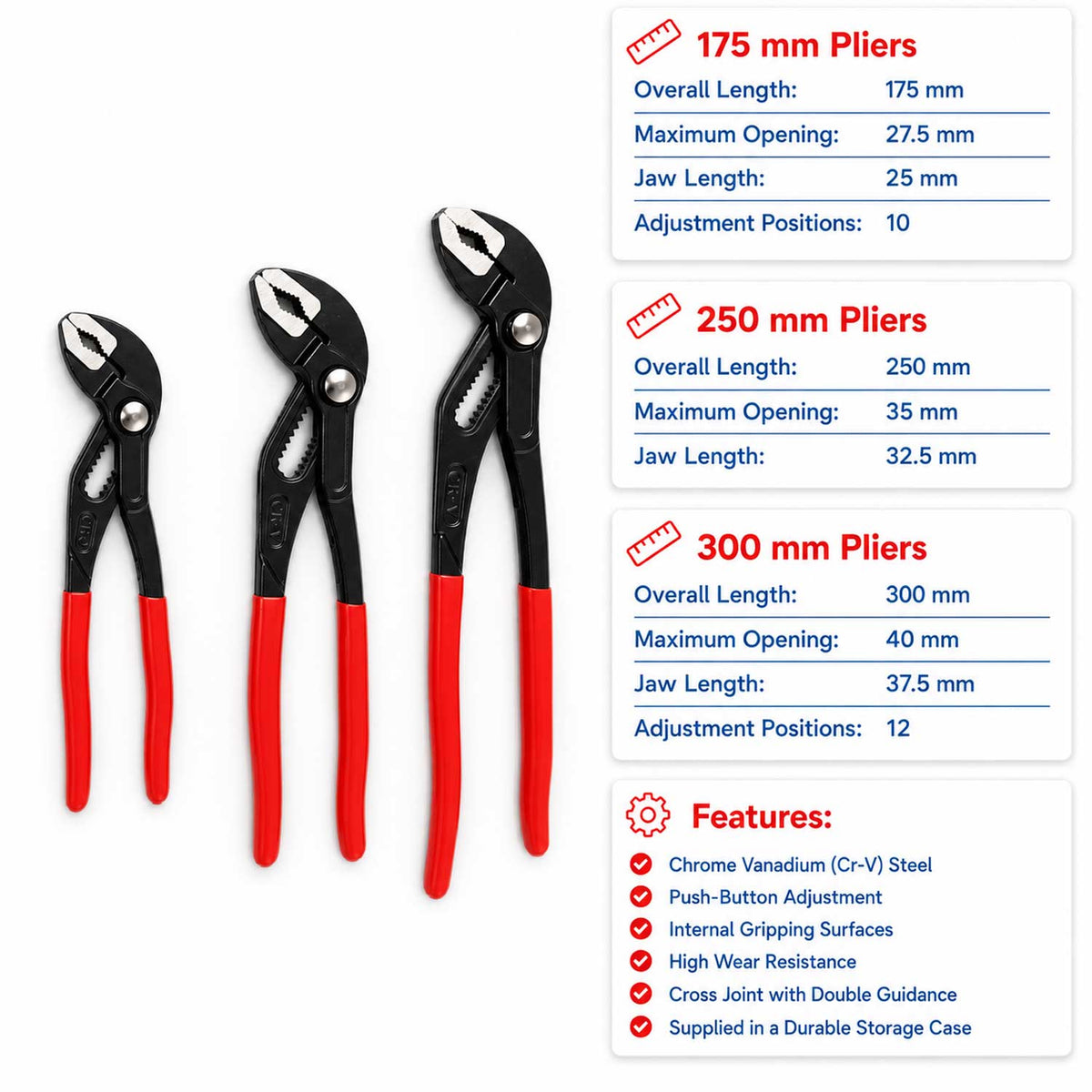 Σετ Γκαζοτανάλιες 3Τμχ GEBO TOOLS